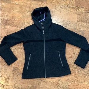 ibex Wool Zip-up Cardigan Hoody